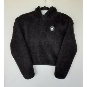 Converse Fuzzy Sherpa Cropped Hoodie Kid Sz Large Kids 12-13 Years